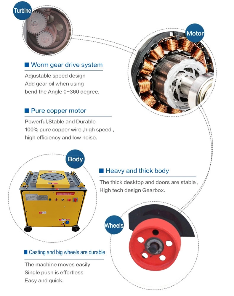 (GW 40) 380V Electric Manual Rebar Bender Machines